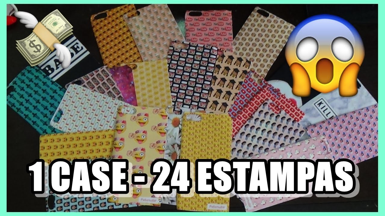 1 CASE 24 ESTAMPAS! DIY: COMO FAZER CAPINHA PARA CELULAR