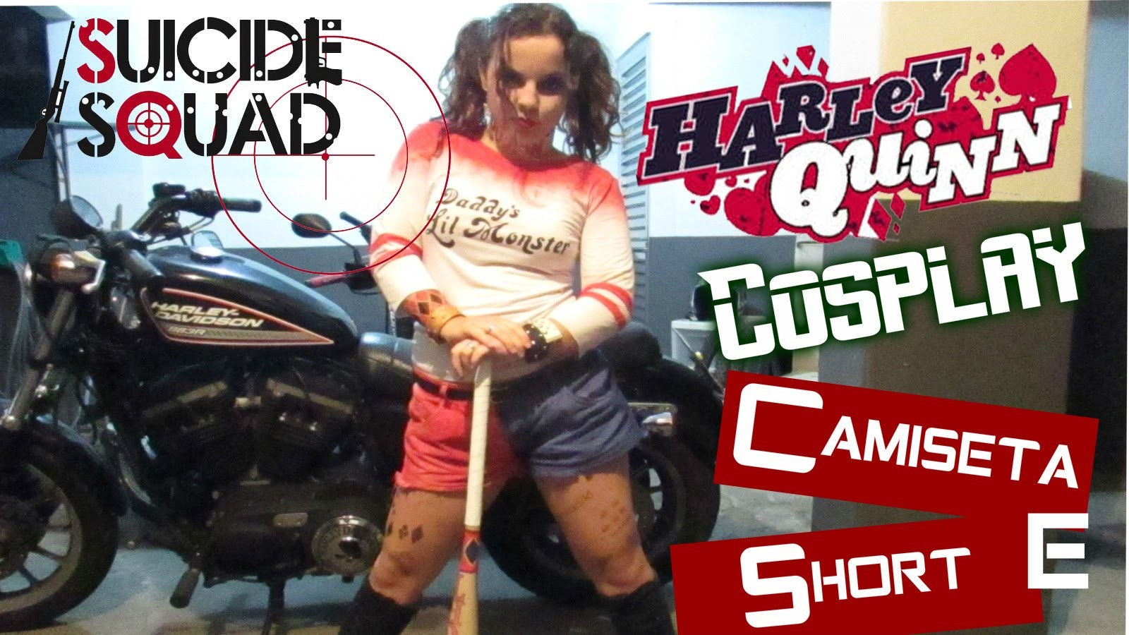 Camiseta e Short Harley Quinn :: DIY :: COSPLAY - Arlequina ESQUADRÃO SUICIDA