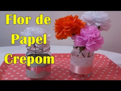 Como fazer flor de papel crepom | DIY