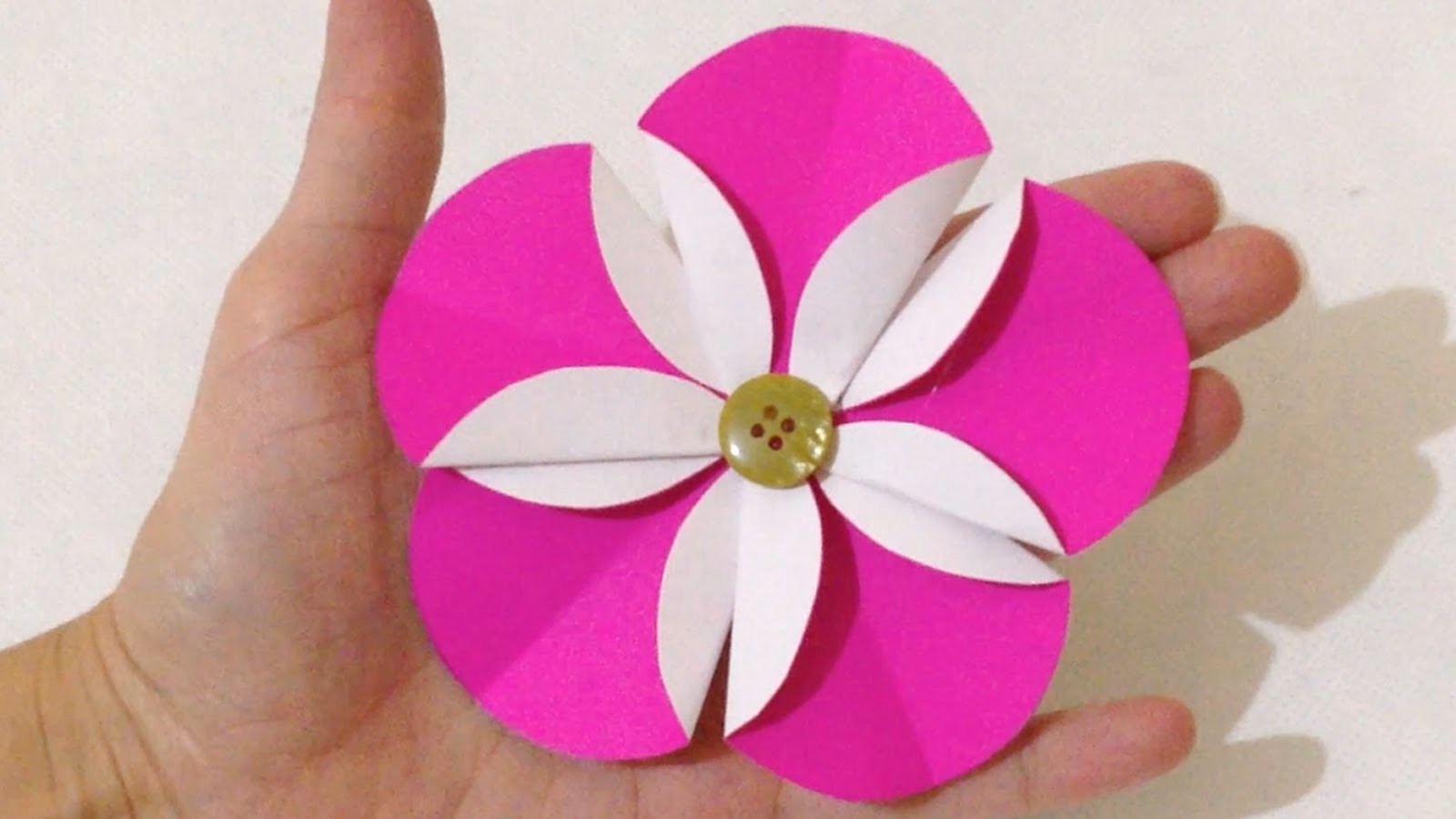 Como Fazer Flores Fáceis de Papel Passo a Passo - DIY Artesanatos