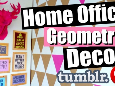 DIY: Decoração do Home Office - Parede com Triângulos - Estilo Tumblr | Pinterest EP. #05