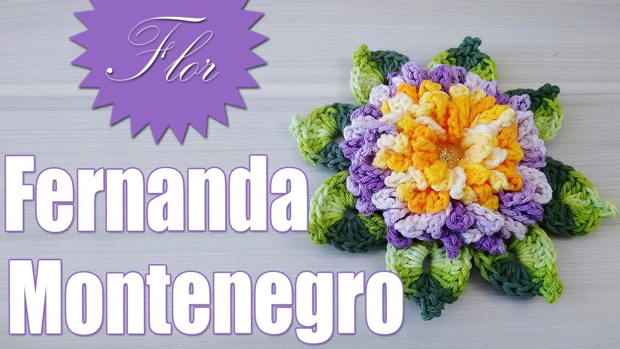 Flor de crochê - Fernanda Montenegro " Soraia Bogossian"
