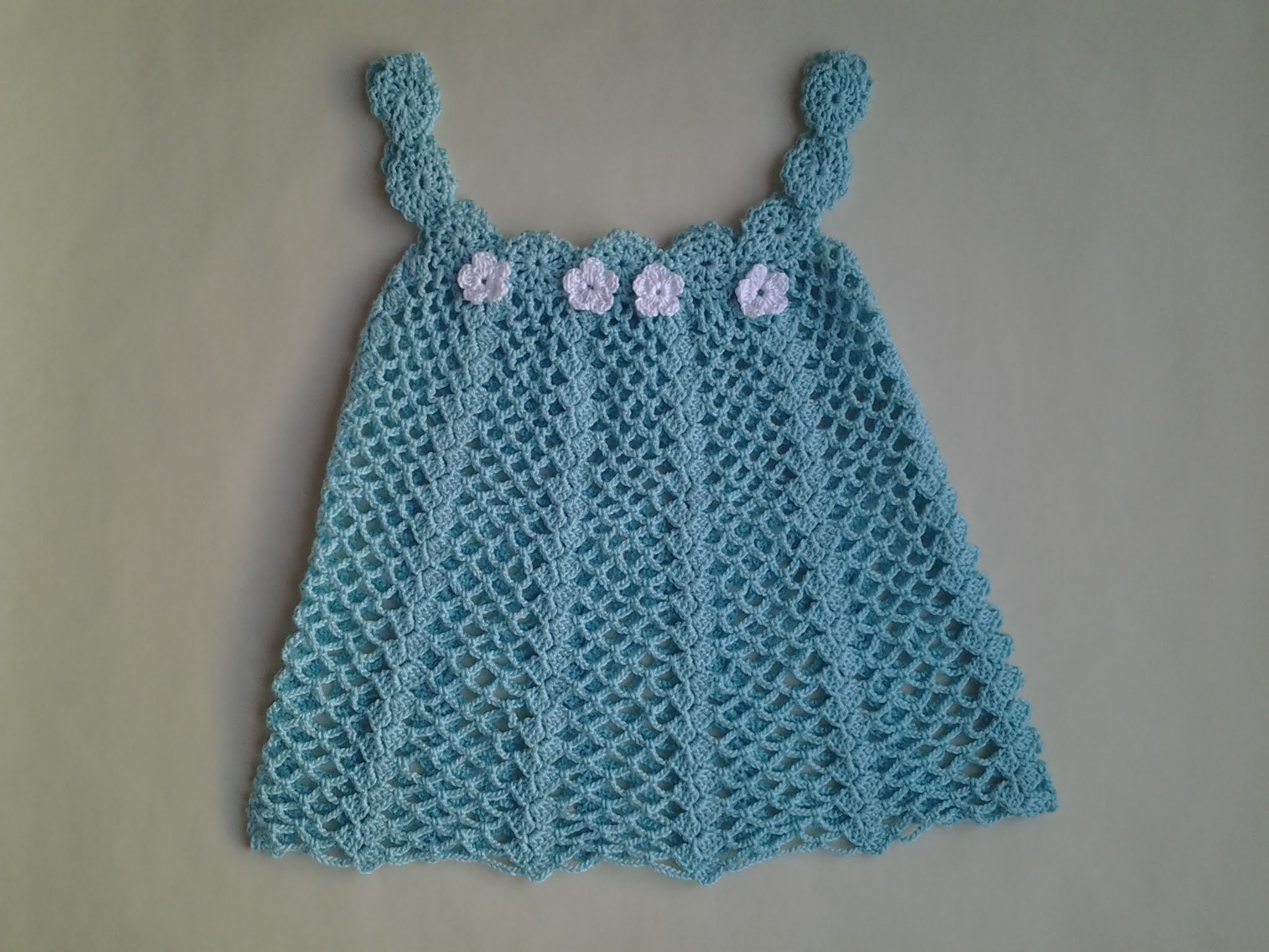 Vestido verano bebita a crochet 2ª parte #tutorial #diy