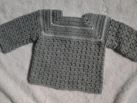 Chambrita , saquito o jersey a crochet  1ª puesta 1ª parte #tutorial