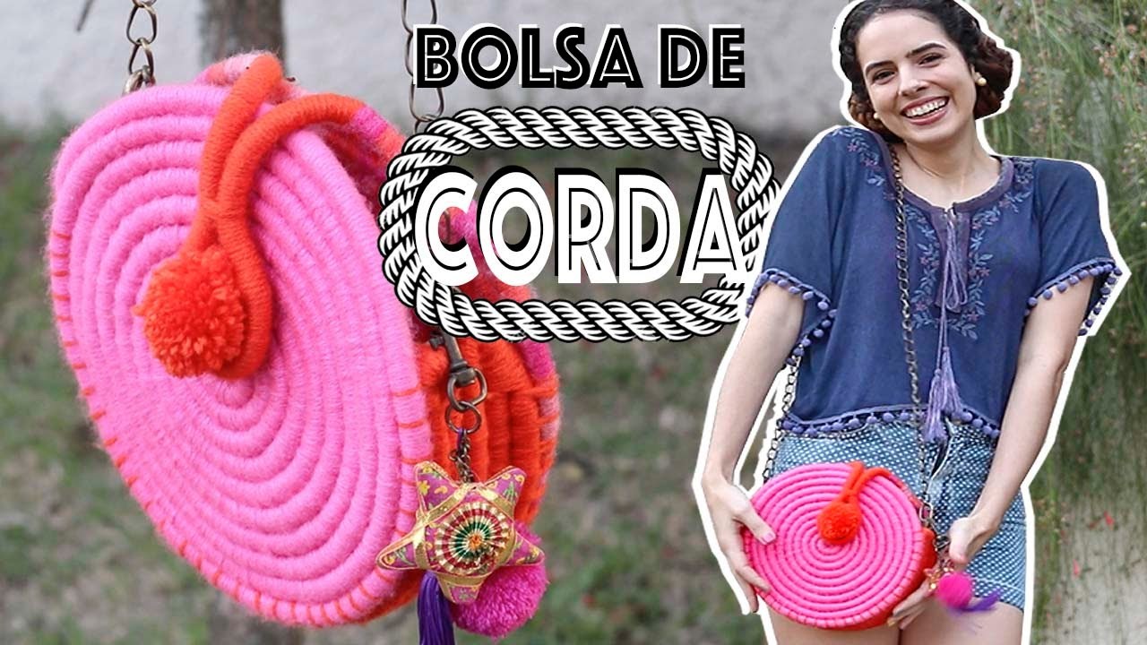 DIY: BOLSA DE CORDA! Linda e fácil! #1 | Paula Stephânia