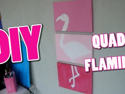 DIY quadro flamingo