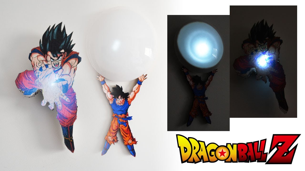 DIY - Luminária Dragon Ball Goku Genki Dama e Kamehameha