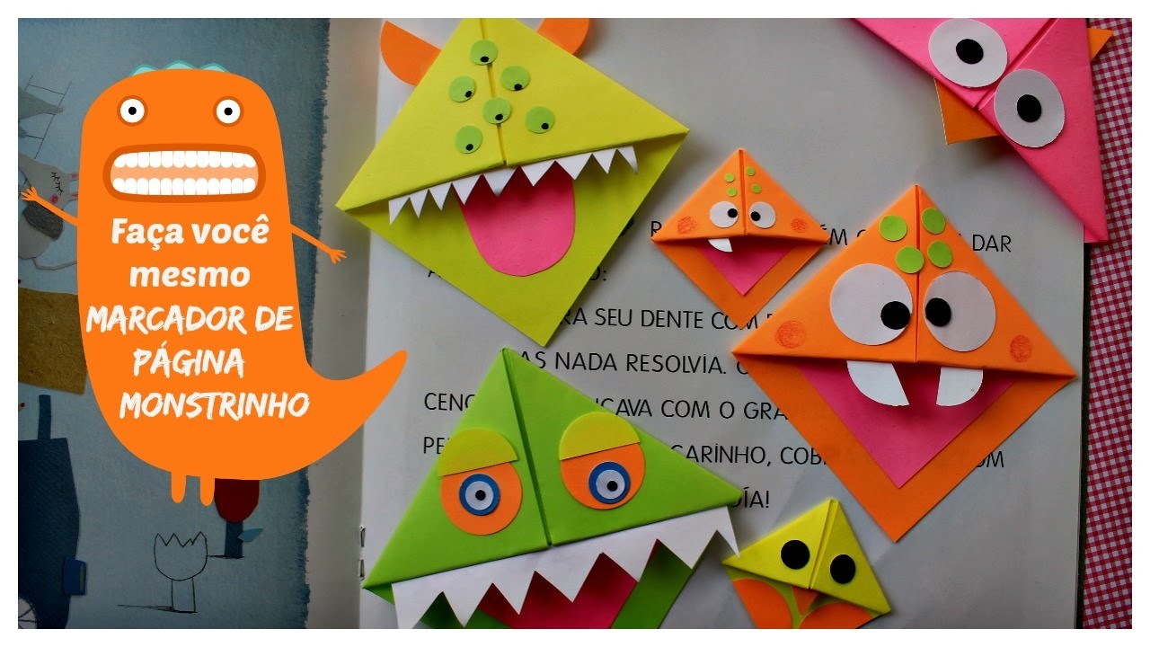 Como fazer lindo Monstrinho colorido marcador de Página - Brincar Kids Toys