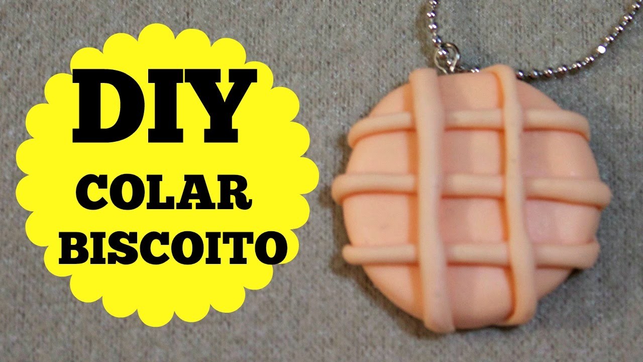 DIY - Colar Biscoito - Biscuit - Polymer Clay - Fimo