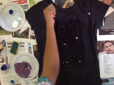 DIY- CAMISA ESTAMPA GALÁXIA 