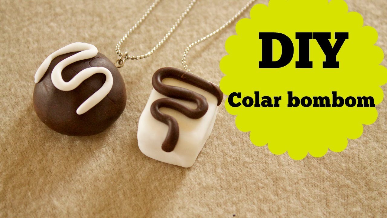 #VEDA 14 - DIY - Como fazer colar de bombons - Biscuit - Polymer clay - tutorial