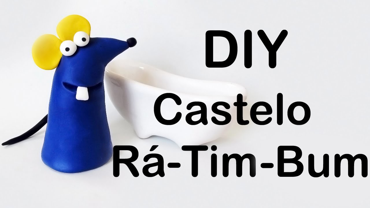 DIY: Como Fazer o Ratinho de CASTELO RÁ-TIM-BUM em Biscuit | Ideias Personalizadas - DIY