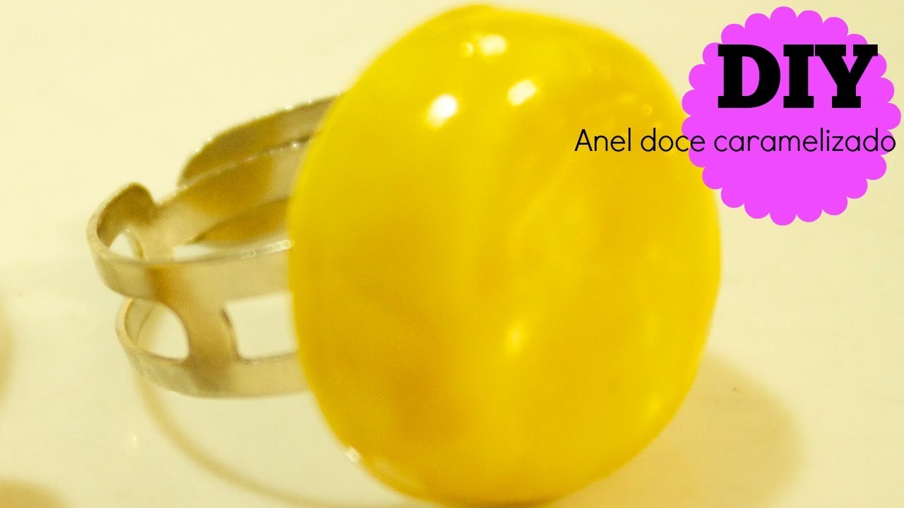 DIY - ANEL CARAMELIZADO - BISCUIT - POLYMER CLAY - MASSA DE MODELAR - TUTORIAL