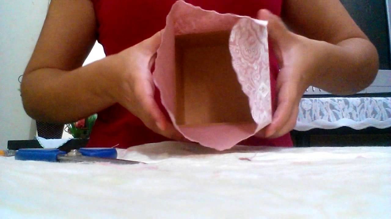 DIY - como encapar caixa de mdf com tecido (Parte 1)