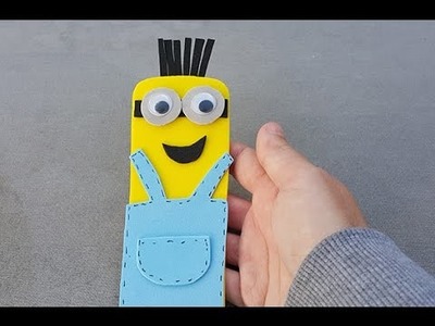 DIY Marcador de livro dos minions em e.v.a