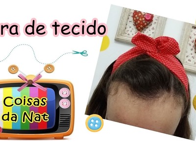 DIY:Tiara de arame com tecido