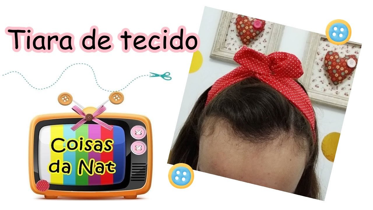 DIY:Tiara de arame com tecido