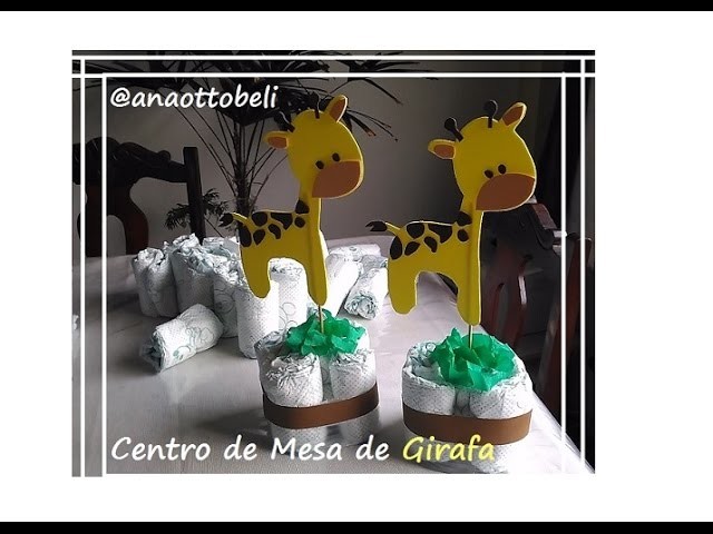 DIY: Centro de Mesa de Girafa | Chá de Bebê