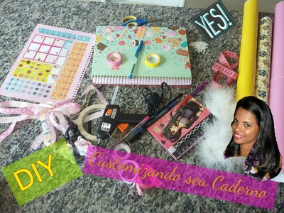 Como Customizar o caderno e Lápis. DIY Volta às Aulas