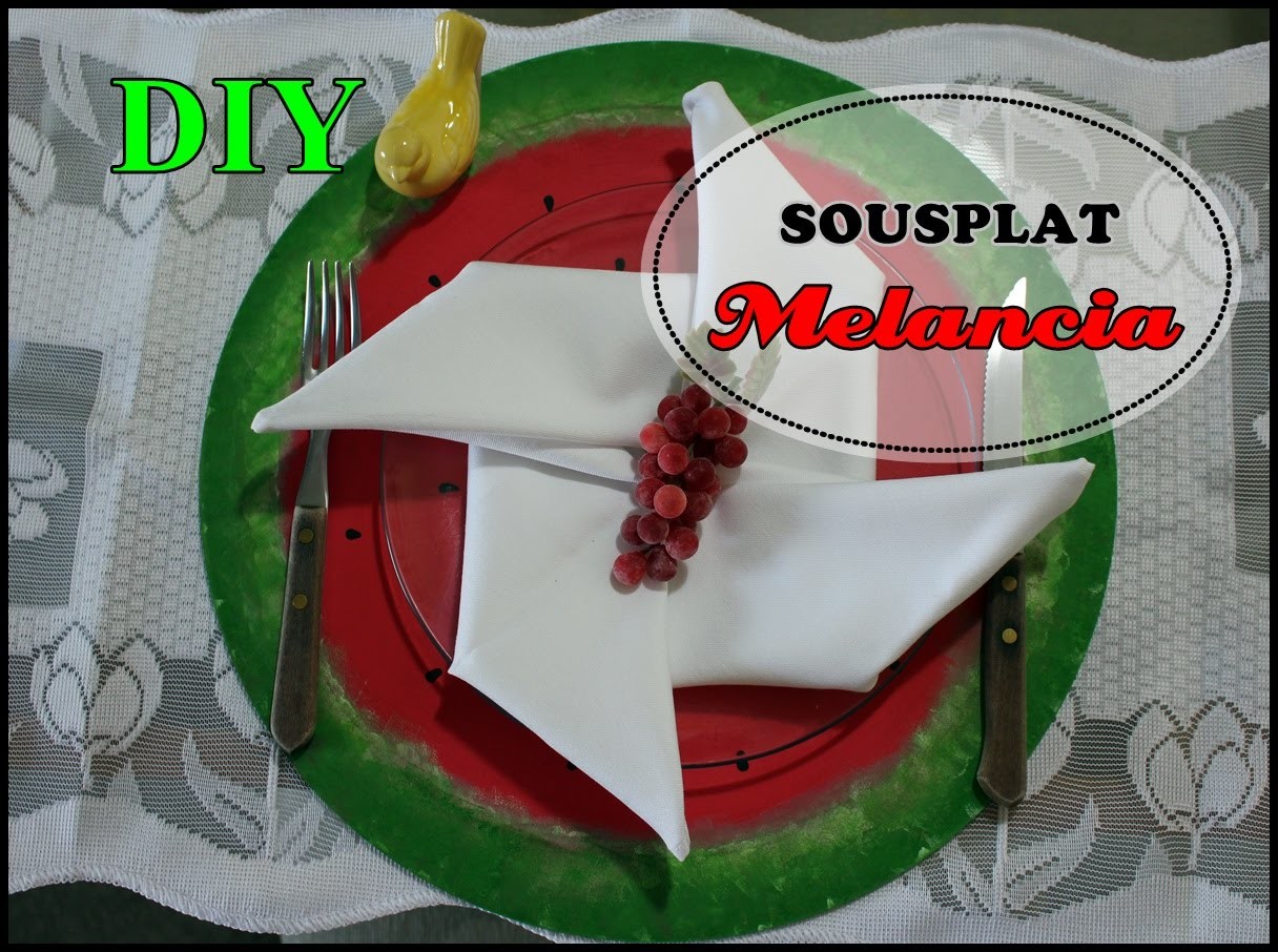 DIY - Sousplat MELANCIA - Quase sessenta - Didi Tristão