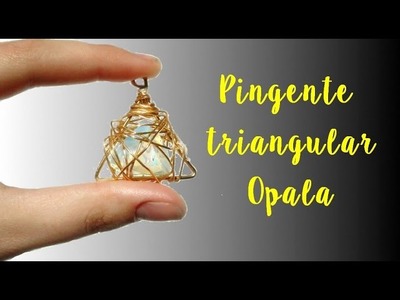 Pingente triangular opala | DIY #36