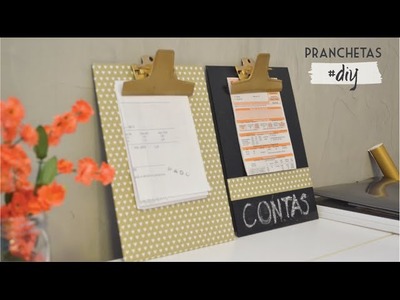 DIY - Prancheta decorada pro escritório | Casa das Amigas