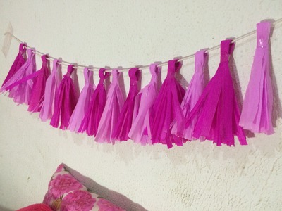 DIY TASSEL GARLAND. DECORAÇÃO TUMBLR