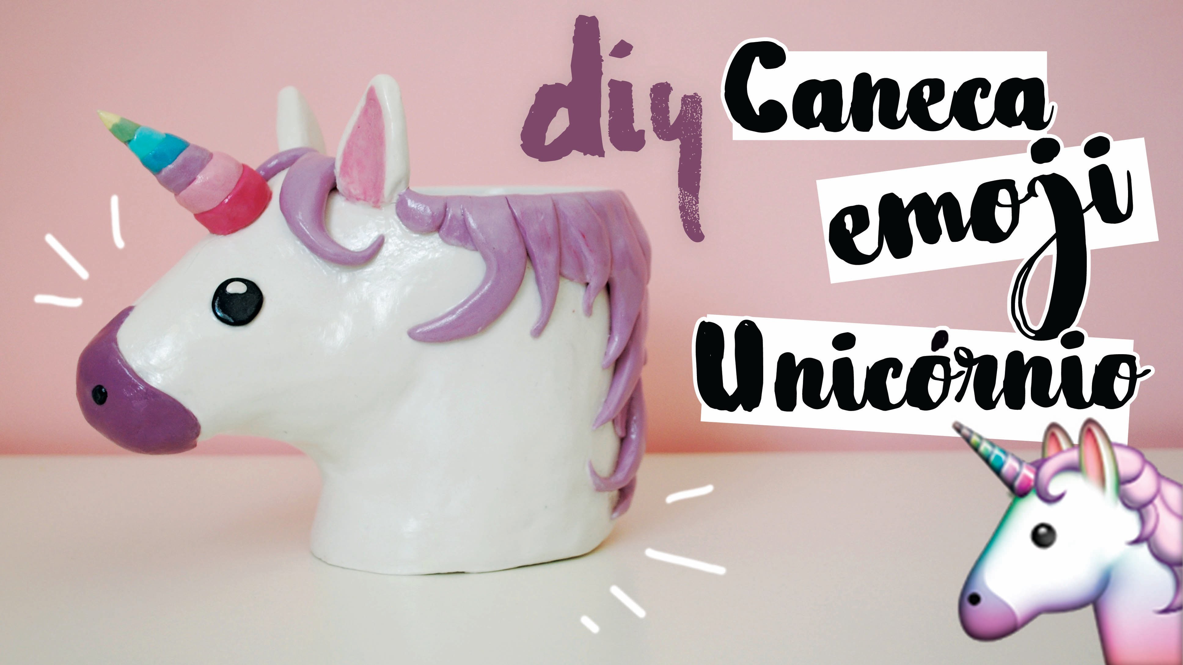 DIY: Caneca EMOJI de Unicórnio (Unicorn Emoji Mug)! por Isabelle Verona