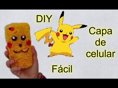 DIY -  Capinha de celular dos  Pokemons  - Cola quente  #VEDA 5