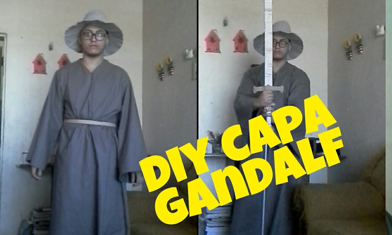 DIY-como fazer a capa do gandalf cosplay tutorial o senhor dos anéis