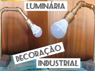 DIY :: LUMINARIA DE CONCRETO E CANO :: DECORAÇÃO INDUSTRIAL