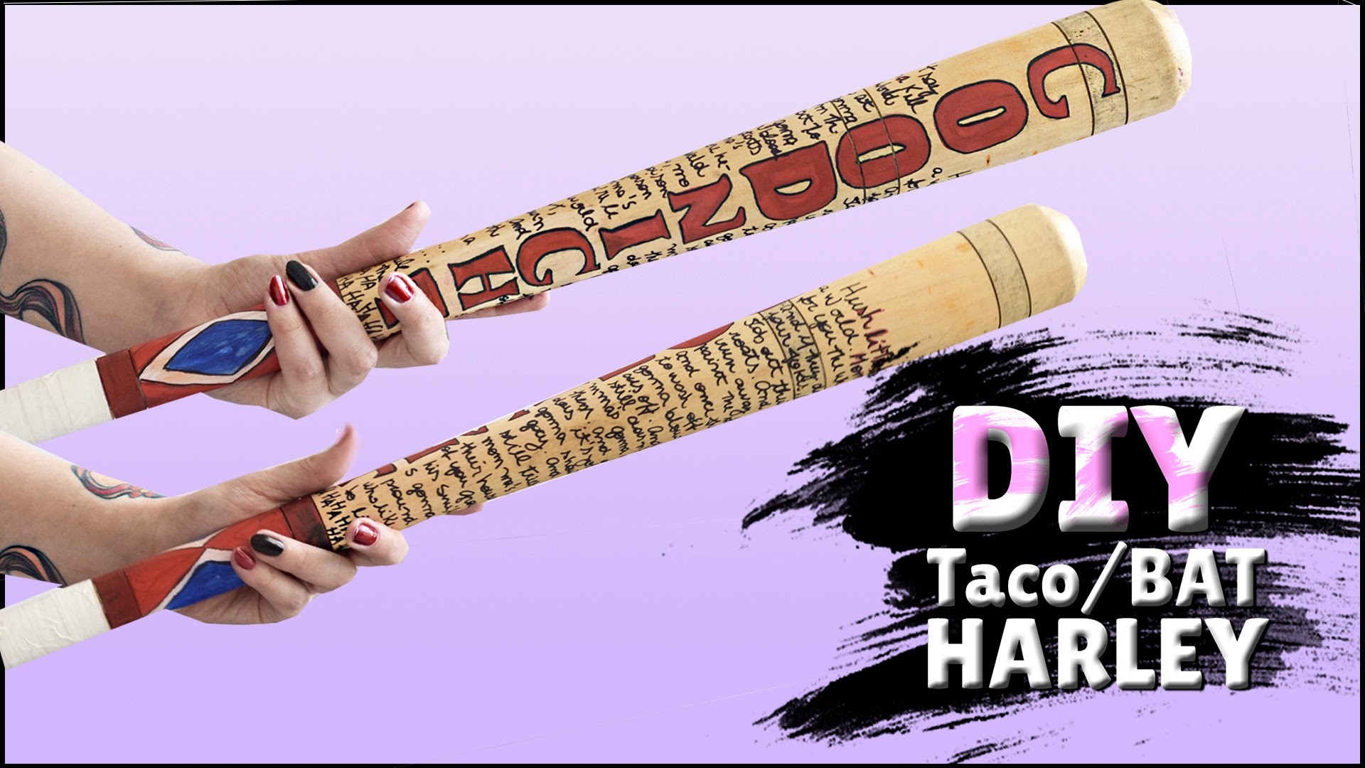 DIY - Taco ARLEQUINA (HARLEY QUINN bat) IGUAL DO FILME