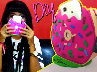 DIY - Rosquinha Porta celular com lugar para fone (Donuts)