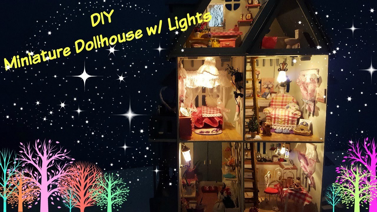 #13 DIY Miniature Dollhouse w Lights- Casinha de Boneca com Luz