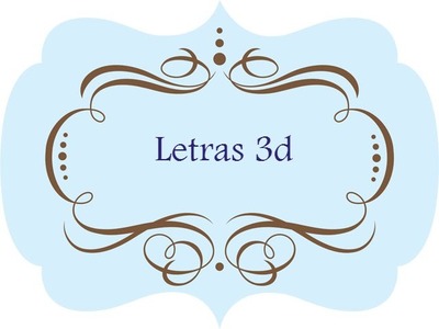 DIY: Letras 3d de papel