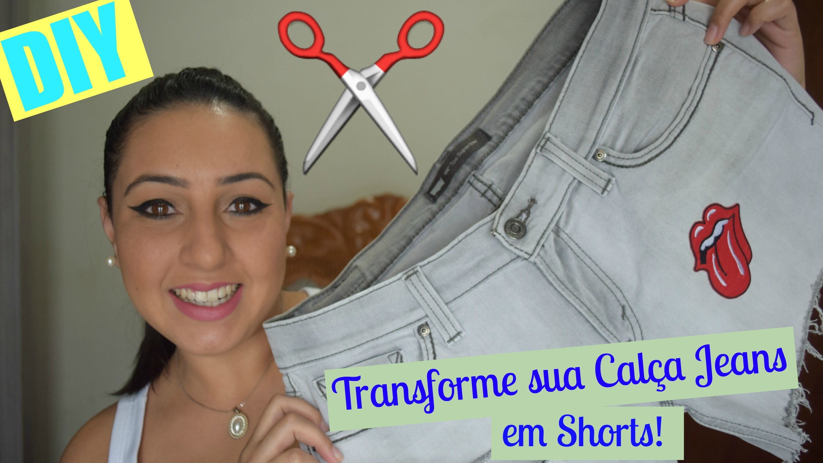 ✂️ DIY: TRANSFORME sua Calça Jeans em Shorts #customizando