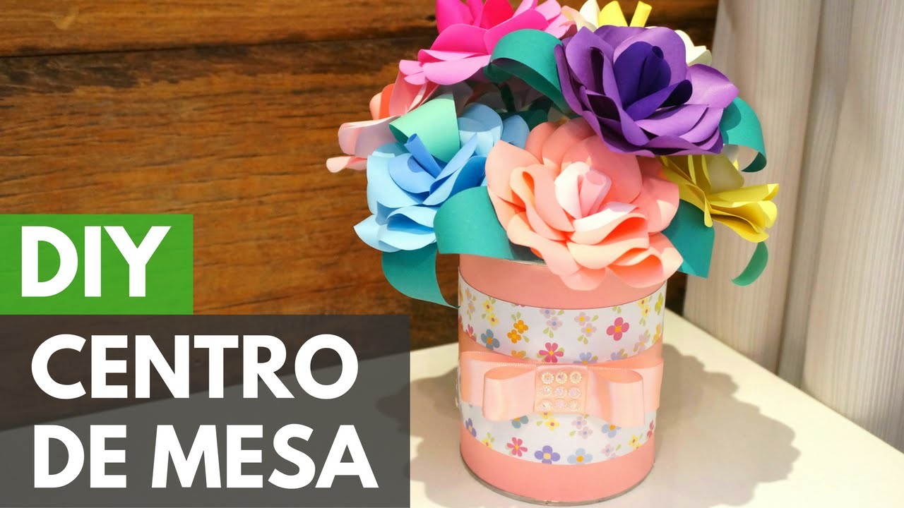 Centro de mesa com flores de papel #PapelEmTudo |DIY - Faça você mesmo