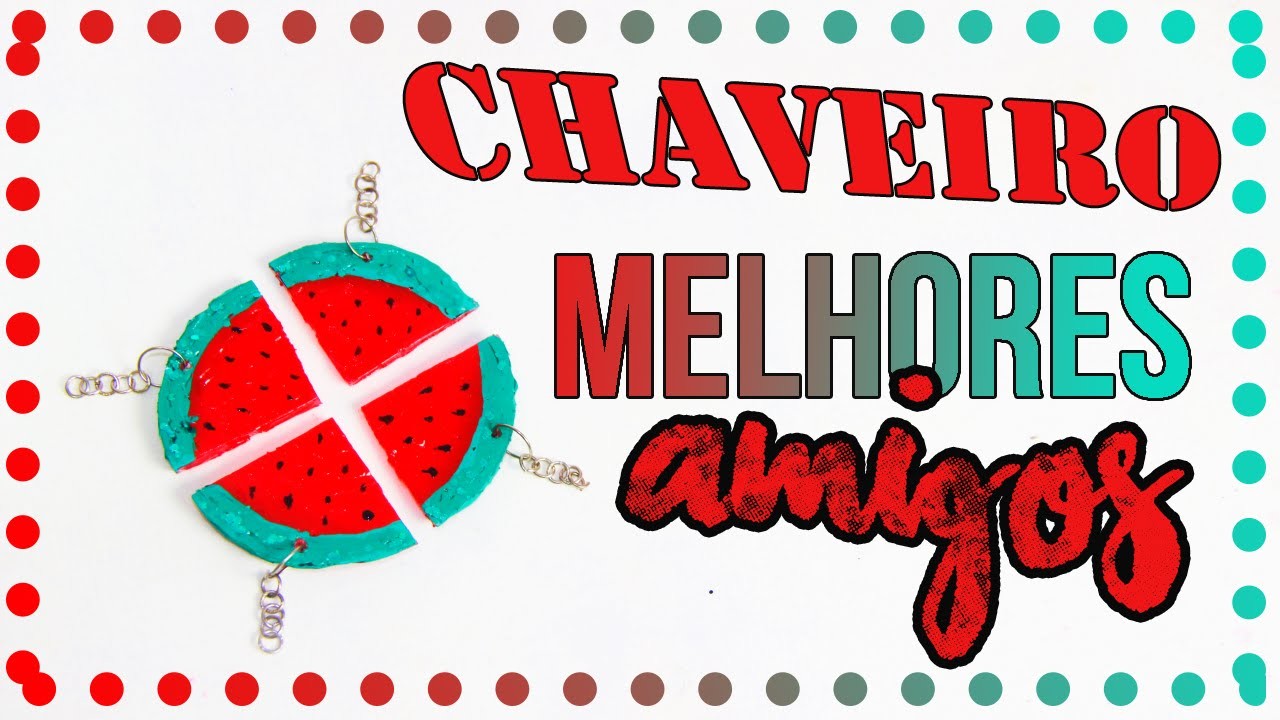 DiY: Chaveiro.colar Melhores amigos de COLA QUENTE| DIY EXPRESS |Tatiane Xavier