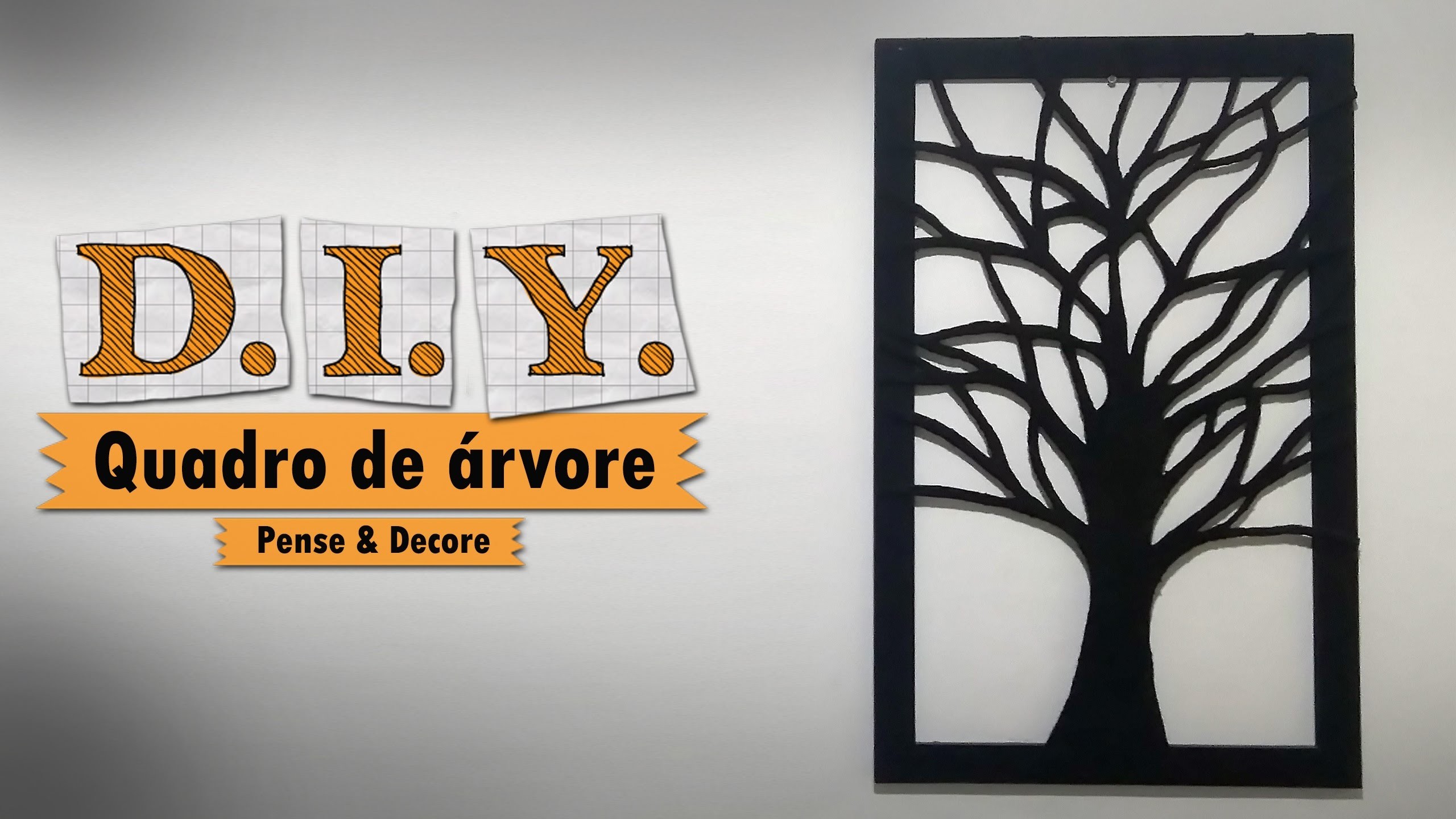 DIY - Quadro àrvore (galhos negros) Aprenda a fazer um lindo quadro com material reciclado.