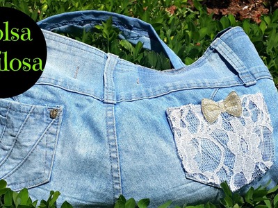DIY BOLSA JEANS MUITO FÁCIL Por Mariany Aquino
