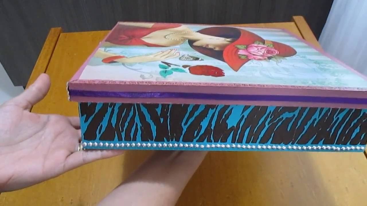 Caixa de Mdf Decorada com Scrapbook - DIY.Caixa da GRATIDÃO
