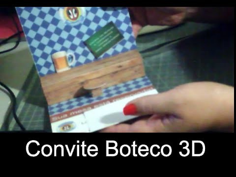DIY - Convite Boteco 3D