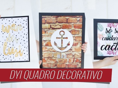 DIY Faça o seu próprio quadro decorativo (3 opções bem legais) | Drops das Dez por Laína Laine