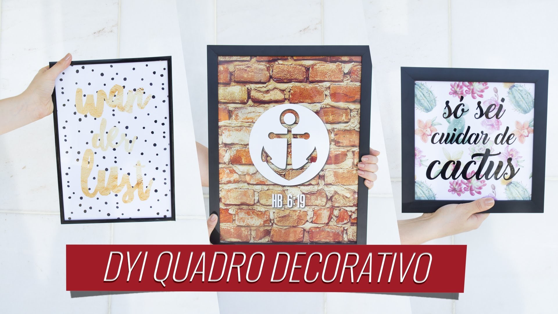 DIY Faça o seu próprio quadro decorativo (3 opções bem legais) | Drops das Dez por Laína Laine