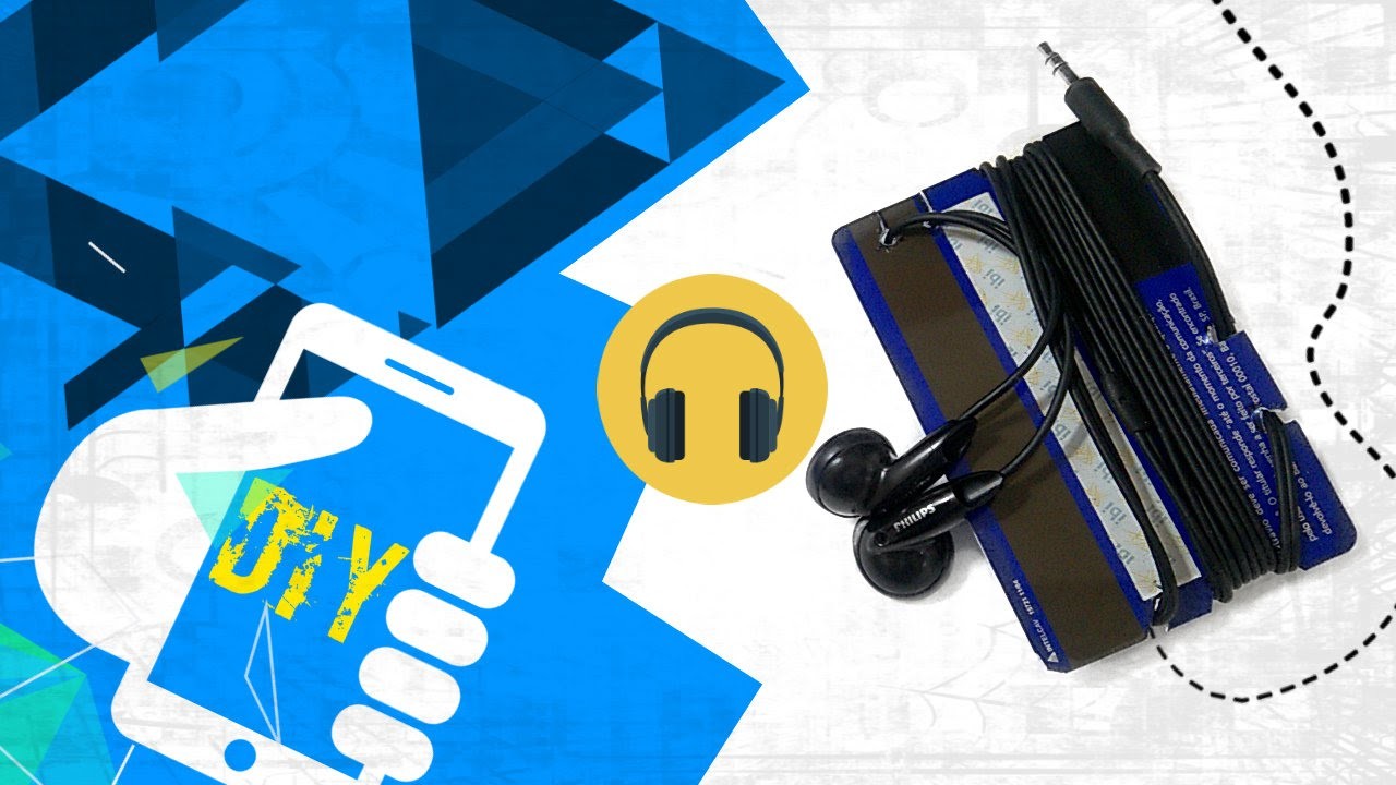 DIY.: Organizador de Fones de Ouvido Com Cartão de Crédito (EarPhone Holder) | Minuto Geek #3