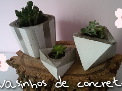 DIY- vasinho de concreto.geométrico