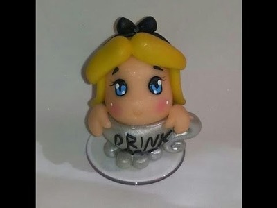 Diy - Alice na xicara em biscuit #3