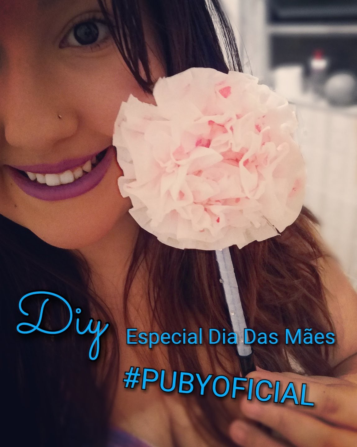 DIY.Flor feita com papel higienico. DIA DAS MÃES #PUBYOFICIAL