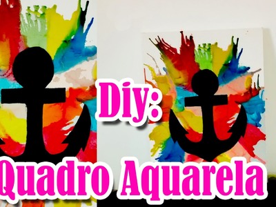 Diy: quadro aquarela - faça você mesma com giz de cera