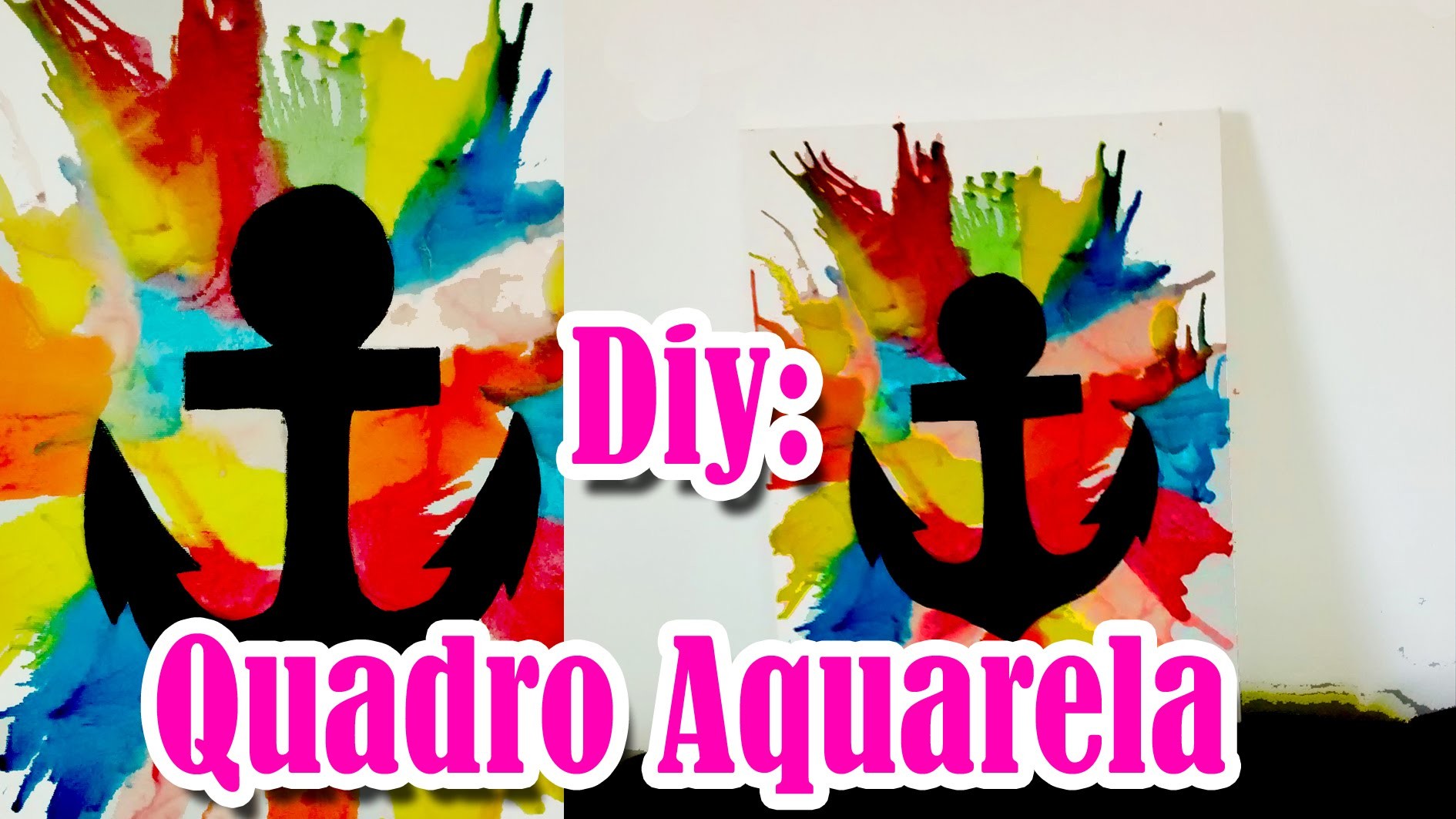 Diy: quadro aquarela - faça você mesma com giz de cera